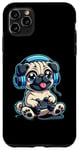 iPhone 11 Pro Max Funny Pug Gamer Dog Gaming Pug Pugs Video Game Case