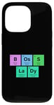 Coque pour iPhone 13 Pro Patron Lady Tableau périodique Cadeau scientifique STEM Laboratoire Femme