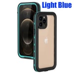 IP68 Vattentät För IPhone 15 14 13 12 11 Pro Max XS Max XR 7 8 Case RedPepper Clear Cover Dykning Undervatten Simma Utomhussport Grass Blue i-Phone 13