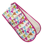 Norfolk Sewing Company Double Oven Glove - Pastel Bunting - Made In UK 