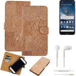 FOR Nokia 8.3 5G SMARTPHONE CASE COVER WALLETCASE CORK