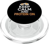 Keep Calm and Protein On Weight Lifting PopSockets PopGrip for MagSafe