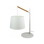Corep - Lampe a poser blanche abat-jour suspendu luminaire design bureau chevet salon