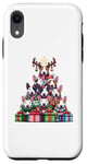 Coque pour iPhone XR Christmas Tree Miniature Bull Terrier Mini Bull