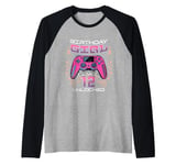 12th Birthday Gaming Gift Girl Age 12 Year Old Gamer Girls Raglan Baseball Tee