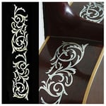 Inlay Stickers for Guitars & Bass - Ornamental Swirl (L&R Set) - WhitePearl, B-166OS-WT