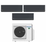 Trial split inverter air conditioner series etherea dark 7+7+7 with cu-3z68tbe r-32 wi-fi integrated colour graphite grey 7000+7000 - Panasonic