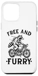 Coque pour iPhone 14 Pro Max Free And Furry Moto Rider Biker Raton laveur