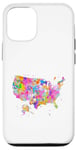 Coque pour iPhone 12/12 Pro Carte des États-Unis