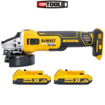 Dewalt DCG405N 18V XR Brushless Angle Grinder 125mm With 2 x 2.0Ah Batteries