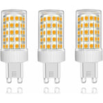 Set med 3 G9 10W LED-lampor, motsvarar 150W halogen, 86 LED, 1000Lm, 360° strålvinkel, extra ljusstark, AC220-240V, ej dimbar, varmvit 3000K… [Ene