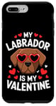 iPhone 7 Plus/8 Plus Chocolate Labrador My Valentines Hearts Day Dog Mom Dad Case