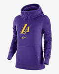 Los Angeles Lakers Club Fleece 2023/24 City Edition Women's Nike NBA Funnel-Neck Hoodie