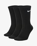 Nike SX7673-010 Everyday Cushioned Socks Unisex BLACK/WHITE Size XL