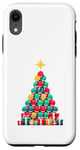 Coque pour iPhone XR Christmas Tree Joueur de Tennis de Table Ping Pong Raquette