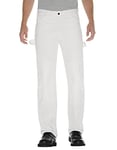 Dickies Men's Double Knee Painter's Pant Work Utility, White, 30W / 30L