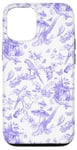 iPhone 12/12 Pro Lilac Toile Chinoiserie - Parrots Flowers Butterflies Birds Case