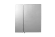 Croydex Newton Double Door Bi-View Aluminium Cabinet, Silver