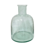 Glass Flower Vase Florist Home Decor Clear Round Daisy Bubble Green Narrow Small