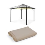 Panthéon Solid Sky Ambient Solar pergola 3x3 m éclairage solaire