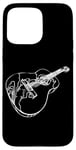 Coque pour iPhone 15 Pro Max Guitariste de croquis de guitare acoustique