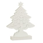 Sapin de Noël Led Déco "Christmas" 25cm Blanc