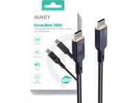 Usb-C To Usb-C Cable Aukey Cb-Mcc102, 100W, 1.8M (Black)