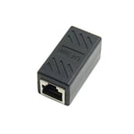 Lux-Case Universaali CY CA-028 Cat6 Rj45 naaras-naaras Lan-liitin naaraspuolelle Musta