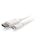 C2G 9ft USB-C to DisplayPort Cable White