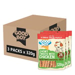 Good Boy - Chewy Twists With Chicken - Dog Treats - Made With 100% Natural Chicken Breast Meat - 320 Grams - Gluten Free Dog Treats (Case of 3)