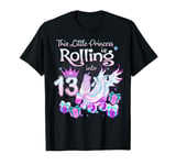 13 Year Old Rolling Into 13th Birthday Roller Skate Theme T-Shirt