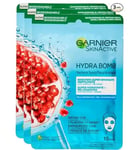 3x Garnier Skinactive Hydra Bomb Masque Hydratante Extrait De Melogranano 4306