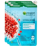 3X Garnier Skinactive Hydra Bomb Masque Hydratant Extrait De Grenade 4306