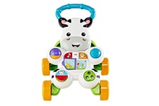 Fisher-Price Mon Trotteur Zèbre| Jouet Evolutif et Interactif Coloré, Lumineux et Musical pour Apprendre à Marcher à Bébé | Trotteur Bébé Garçon ou Fille, Version: Allemand - Emballage réduit, HBW56