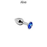 Plug anal Alive métal bijoux bleu  rosebud sextoys Pleasure Bdsm taille S