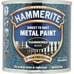 NEW HAMMERITE DIRECT TO RUST METAL PAINT - HAMMERED BLACK - 250ML - 5084792