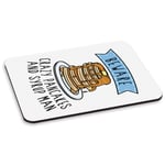 Beware Crazy Pancakes And Syrup Man PC Computer Mouse Mat Pad Funny Breakfast