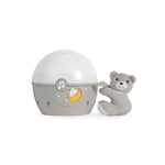 Chicco Next2Stars Veilleuse Bébé avec Peluche - Projecteur de Ciel Étoile pour Lits Bébé et Berceaux, avec Capteur Sonore, 3 Effets Lumineux et Musique - 0 Mois et +, Beige