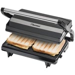 Bestron Machine a panini avec bac de récupération Appareil panini avec poigné...