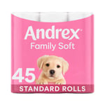 Andrex Toilet Rolls x45 2 Ply Gentle Clean or Ultra Care Toilet Paper