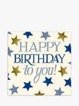 Woodmansterne Blue & Gold Stars Birthday Card