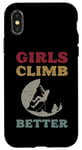 iPhone X/XS Girls Climb Better Outdoor Adventure Moon Silhouette Case