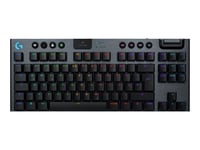 Logitech G915 X - Clavier - LIGHTSPEED - TKL - backlit - sans fil - Bluetooth 5.0, 2.4 GHz, USB - QWERTZ - Allemand - commutateur : GL Tactile - noir