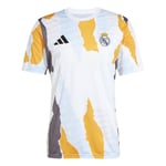 Real Madrid Tränings T-Shirt Pre Match - Vit/Crew Orange/Grå - adidas, storlek Small