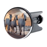 Bonde de lavabo - SANILO - Universel - Clic-clac - Chevaux - Diamètre 40mm