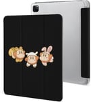 Étui Pour Ipad Pro 2021 Kirby 12,9 Pouces, Type Ordinateur Portable, Support À Trois Volets Avec Porte-Stylo, Veille/Réveil Automatique