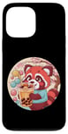 Coque pour iPhone 13 Pro Max Roter Kawaii Panda avec Bubble Tea