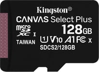 Kingston - SDCS2/128GBSP - Karta Canvas Select Plus MicroSDXC 128 GB Class 10 UHS-I/U1 A1 V10 ()