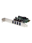 StarTech.com 4 Port PCI Express PCIe SuperSpeed USB 3.0 Controller Card Adapter with SATA Power