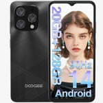 N55 Plus Telephone Portable 6,56"" HD+ 90Hz,Smartphones Android 14 avec 20Go RAM+128Go ROM,Telephone Portable Pas Cher Octa-Core,Téléphone 5150 mAh,Dual 4G Nano SIM/Face ID/OTG,Noir.[U242]